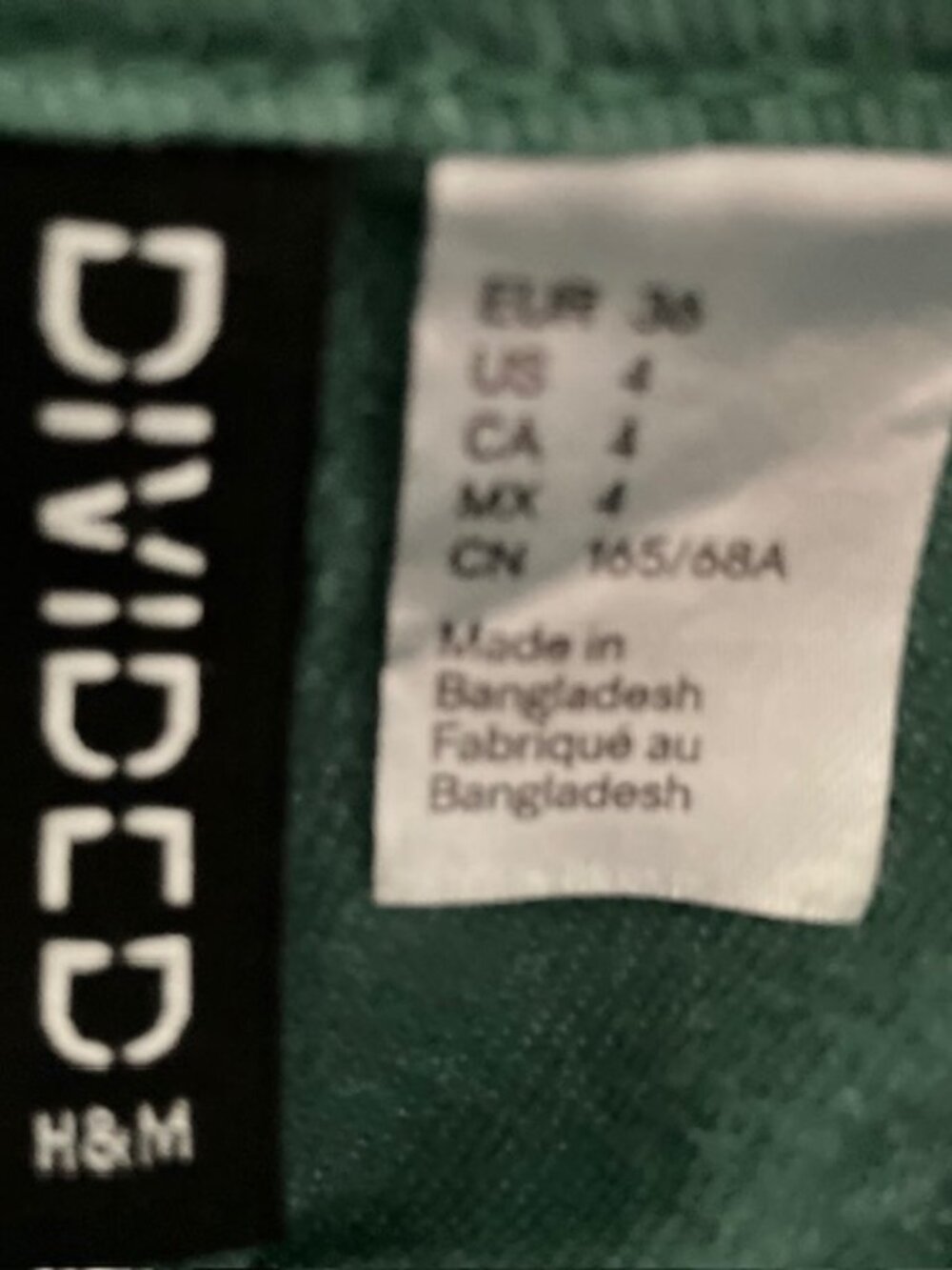 Divided women's green cargo pants canvas cotton size 4 utility boho wide leg - Picture 5 of 5